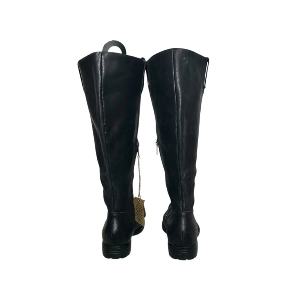 Born Shaunie Tall Wide Shaft Genuine Leather Boots in Black Women’s Size 6